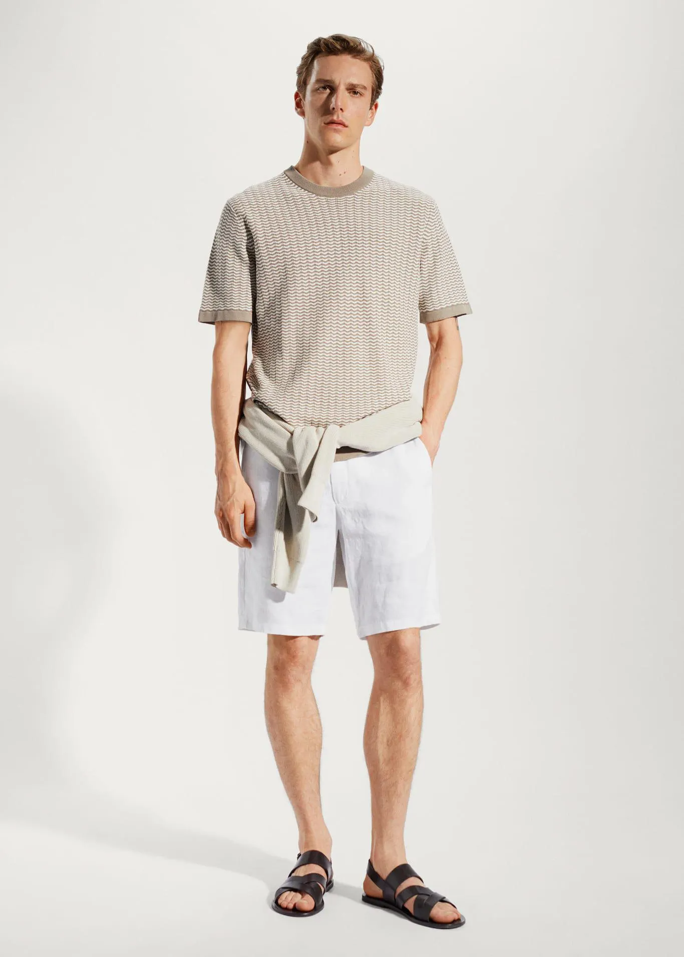 100% linen shorts