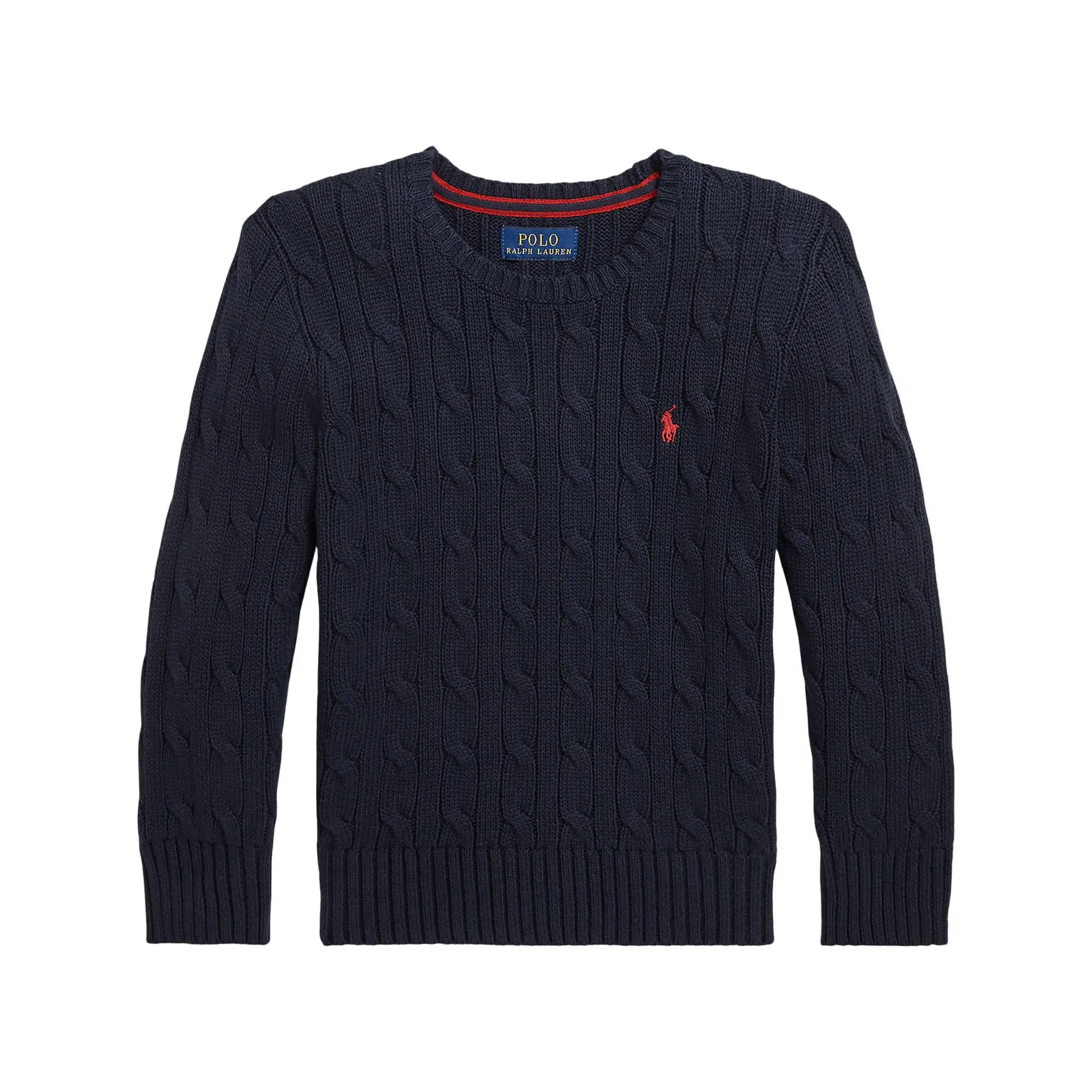 Polo Player Logo Cable Knit Sweater 3-7 Years