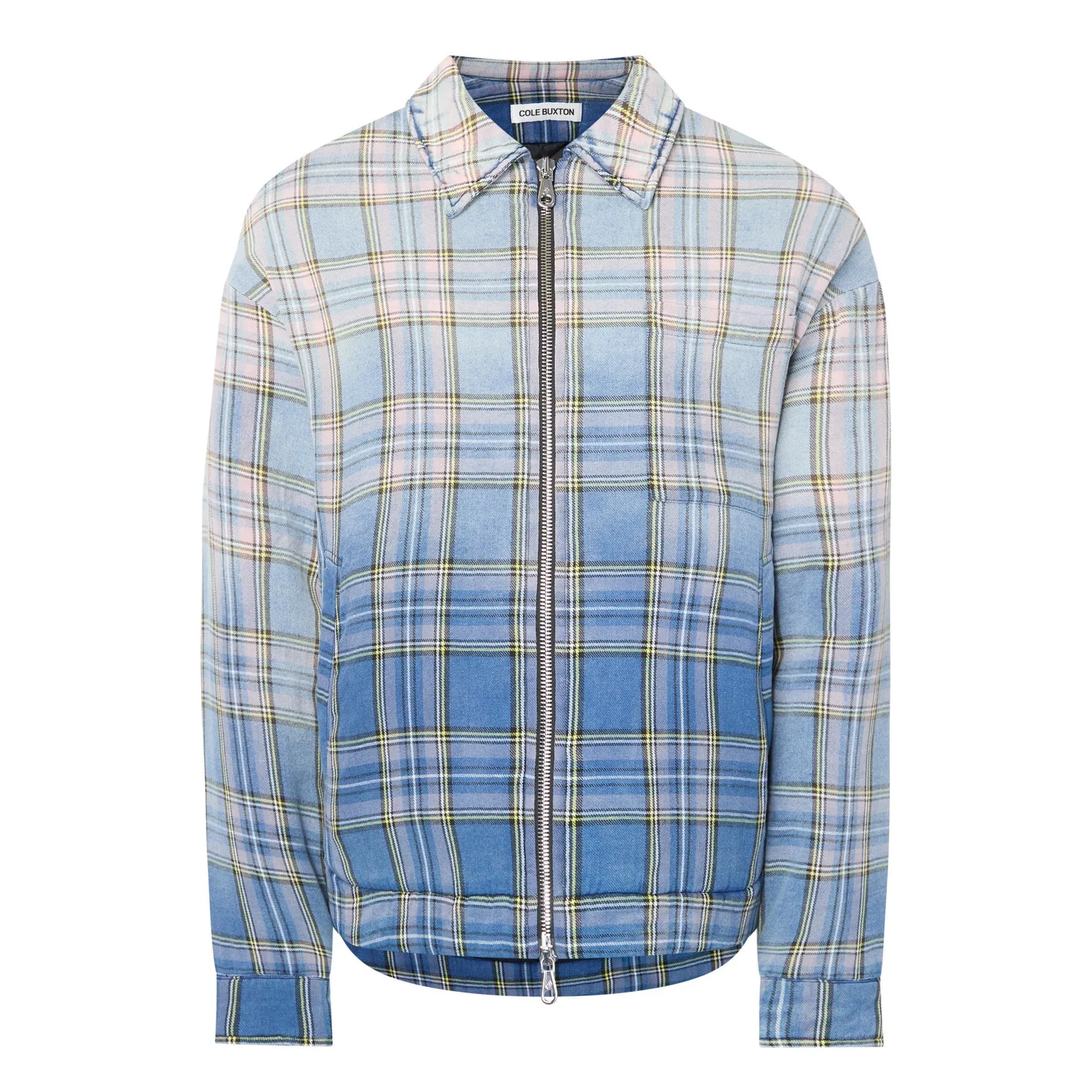 Flannel Plaid Zip Overshirt