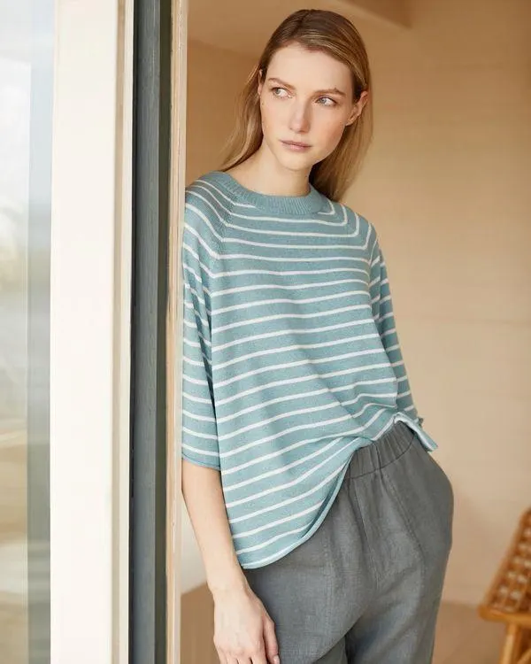 Carolyn Donnelly The Edit Short Sleeved Stripe Jumper