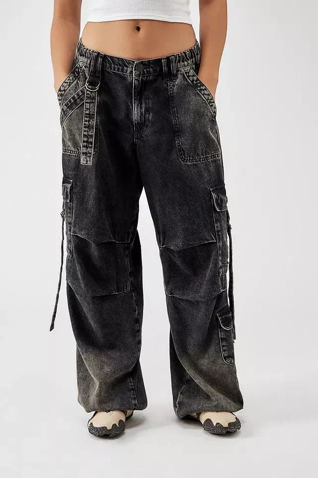 BDG Pantaloni cargo larghi neri