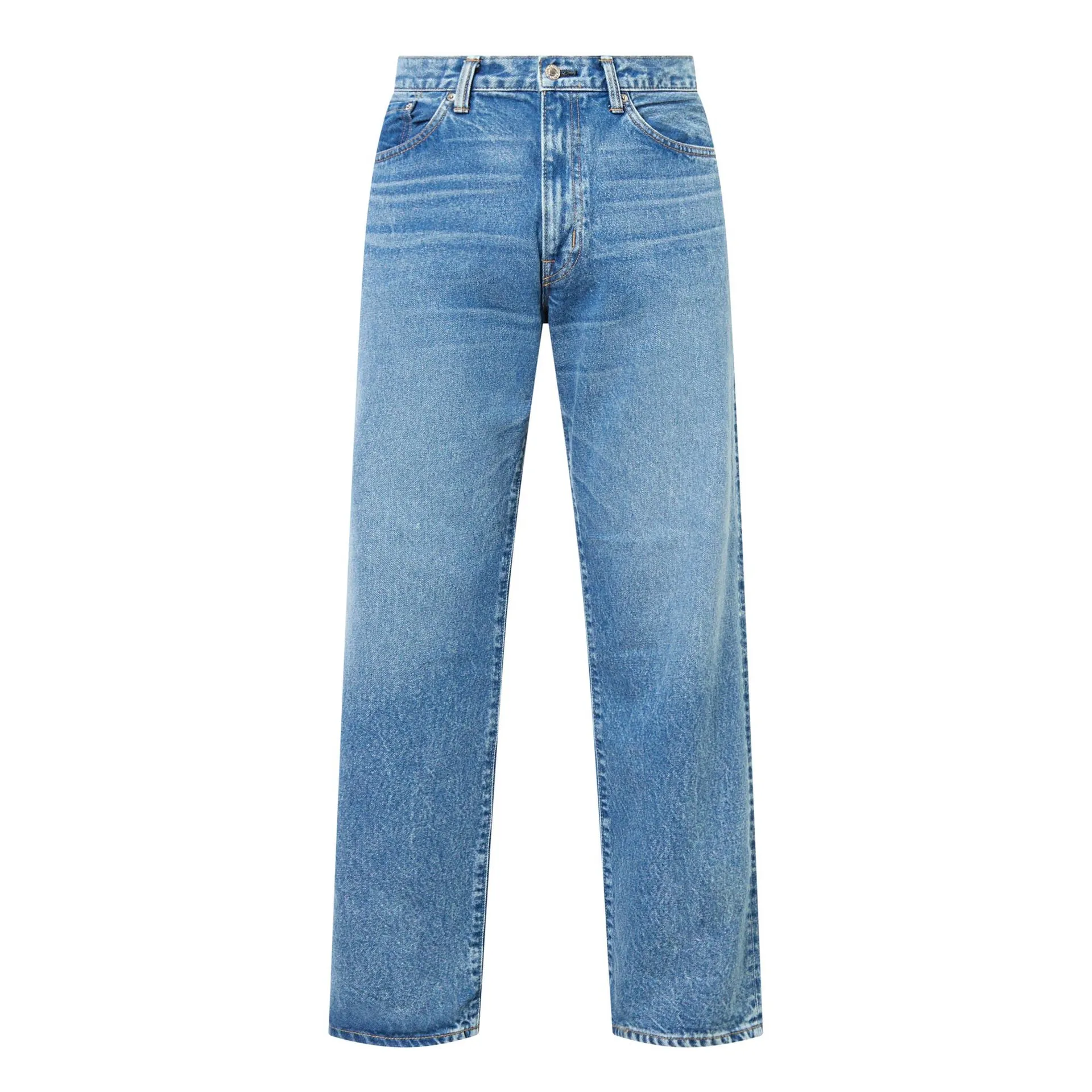 Mid-Rise Straight Leg Jeans