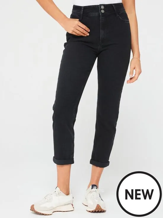 Sculpt Slim Mom Jeans - Black
