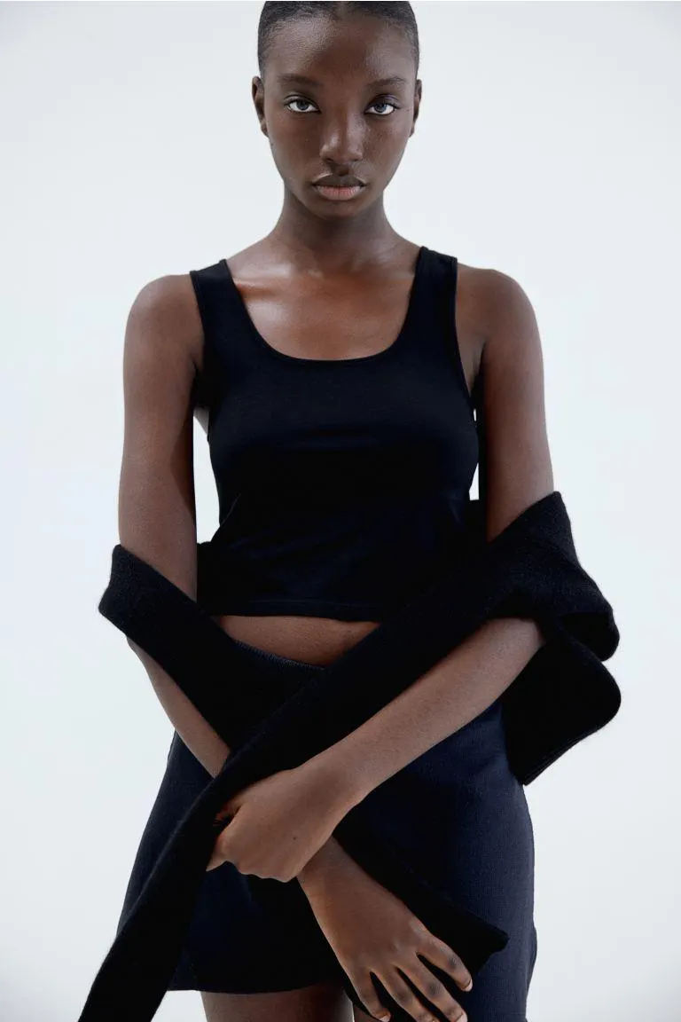 Cropped vest top