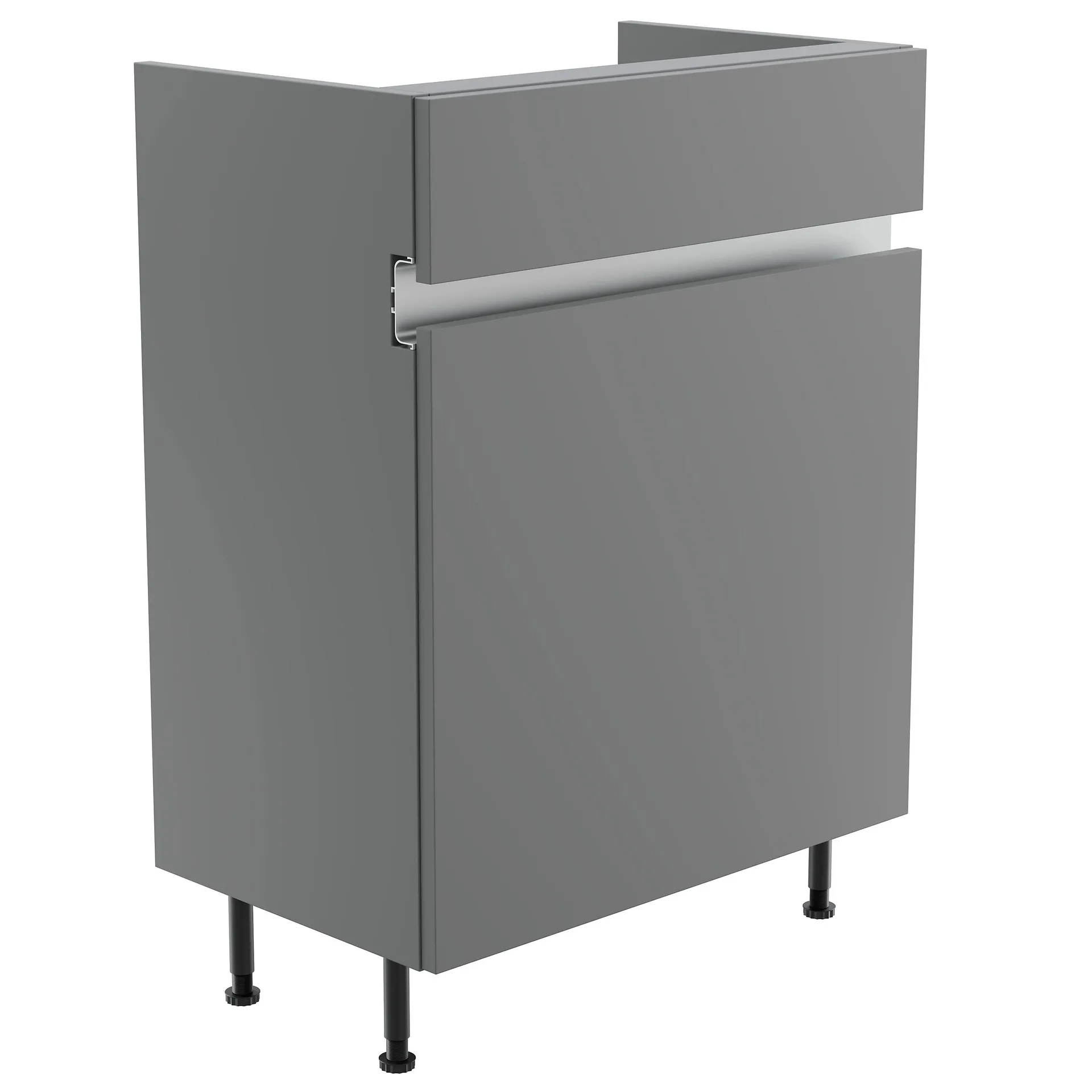 Lismore Matt Dust grey Freestanding Double Bathroom Cabinet (H)82cm (W)60cm