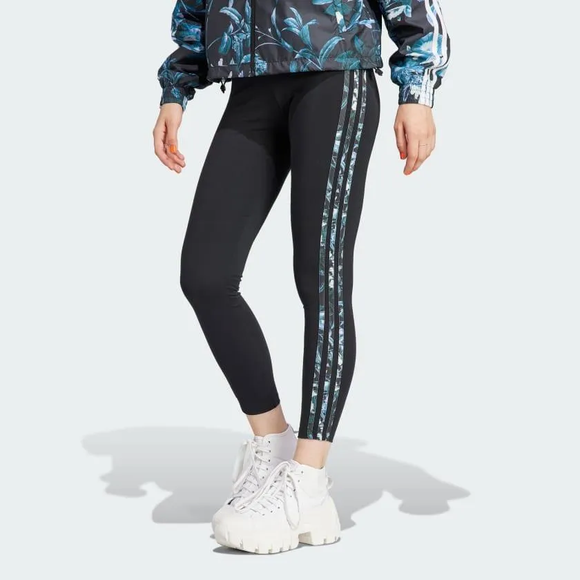 3-Stripes Flower Leggings