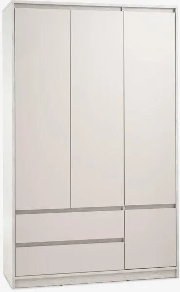 Wardrobe BILLUND 119x193 4 doors 2draw travertine/beige