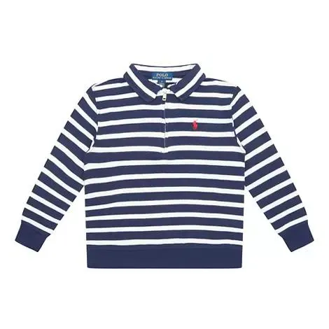 Striped Embroidered Logo Polo Shirt