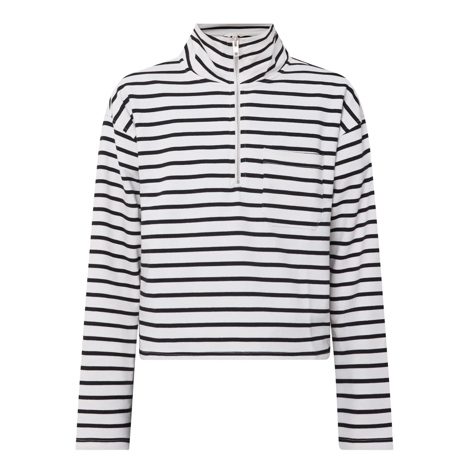 Tiana Half-Zip Striped Sweatshirt