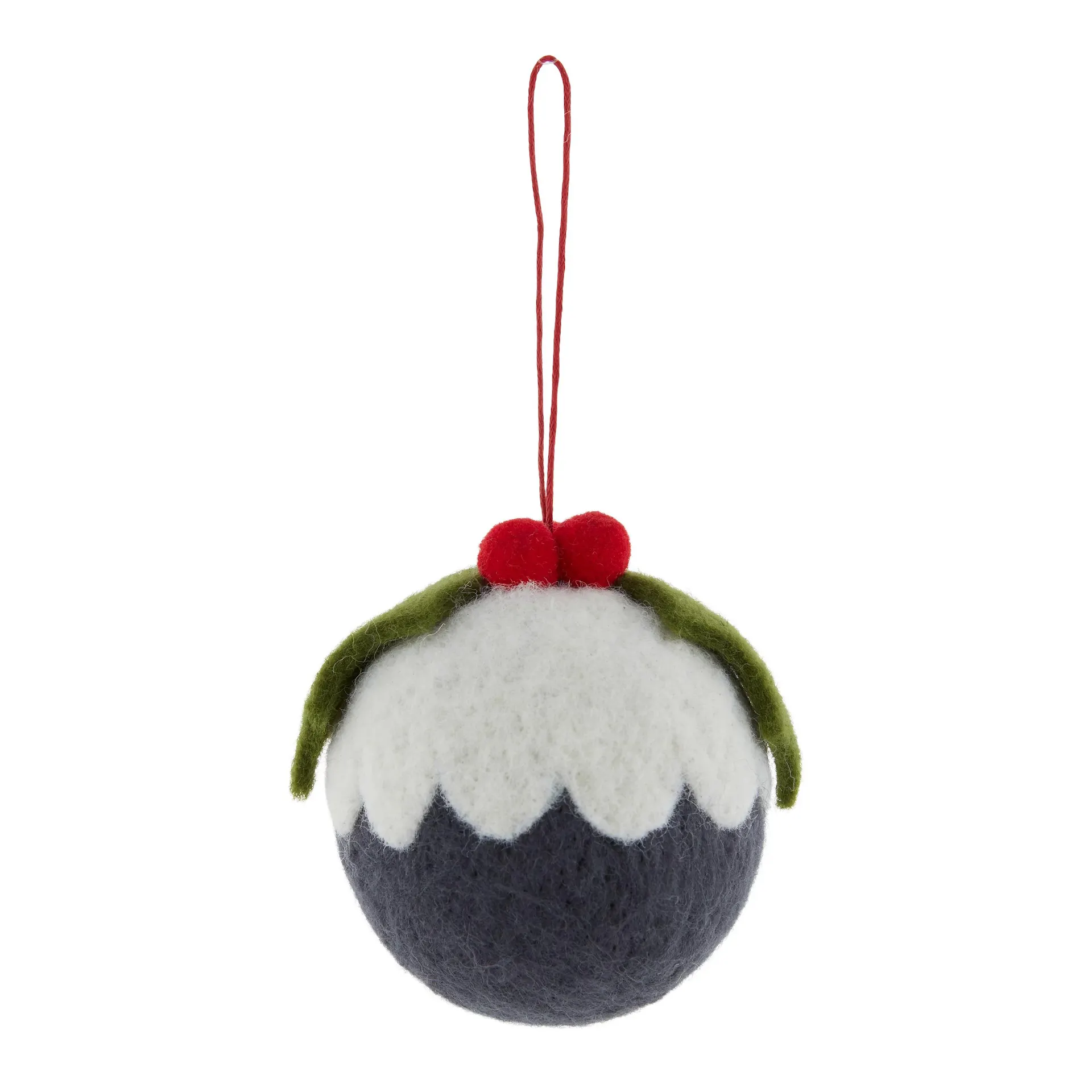 Refined classics Multicolour Pudding Felt Bauble