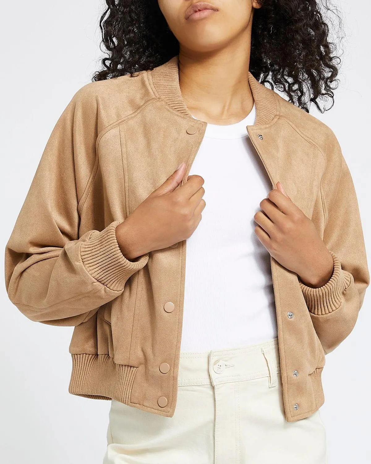 Suedette Bomber Jacket