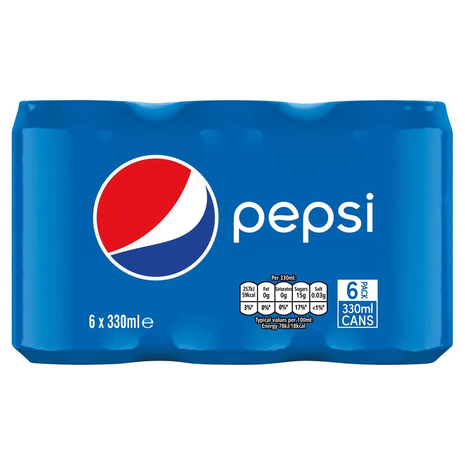 Pepsi Regular 6 Pack Can (330 ml)