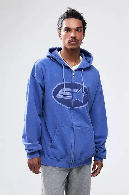 UO Navy E-Star Zip-Through Hoodie