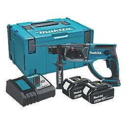 Makita DHR202RTJ 3.2kg 18V 2 x 5.0Ah Li-Ion LXT Cordless SDS Rotary Hammer Drill