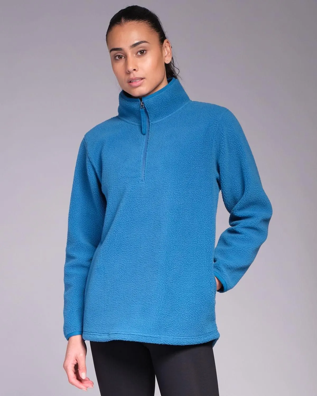 Powercut Ascend Quarter Zip Vintage Blue Fleece