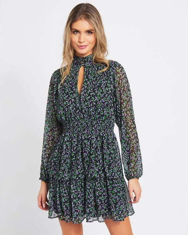 Savida Alice High Neck Printed Dress