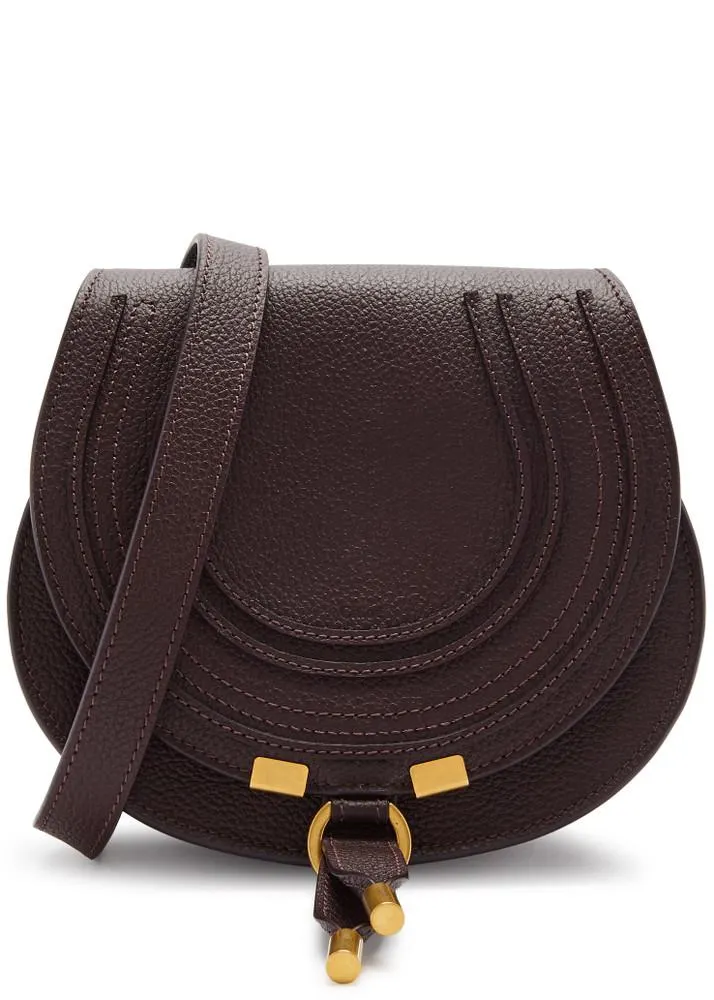 Marcie small leather saddle bag