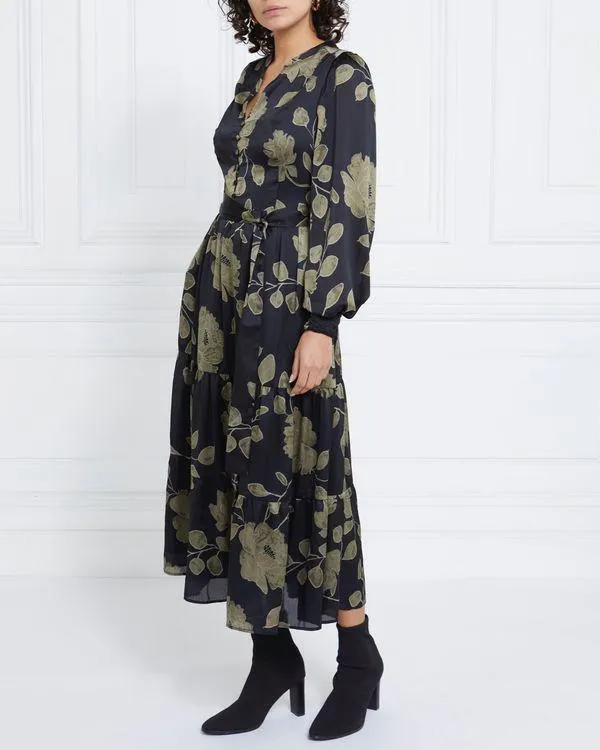 Gallery Floral Tiered Midi Dress