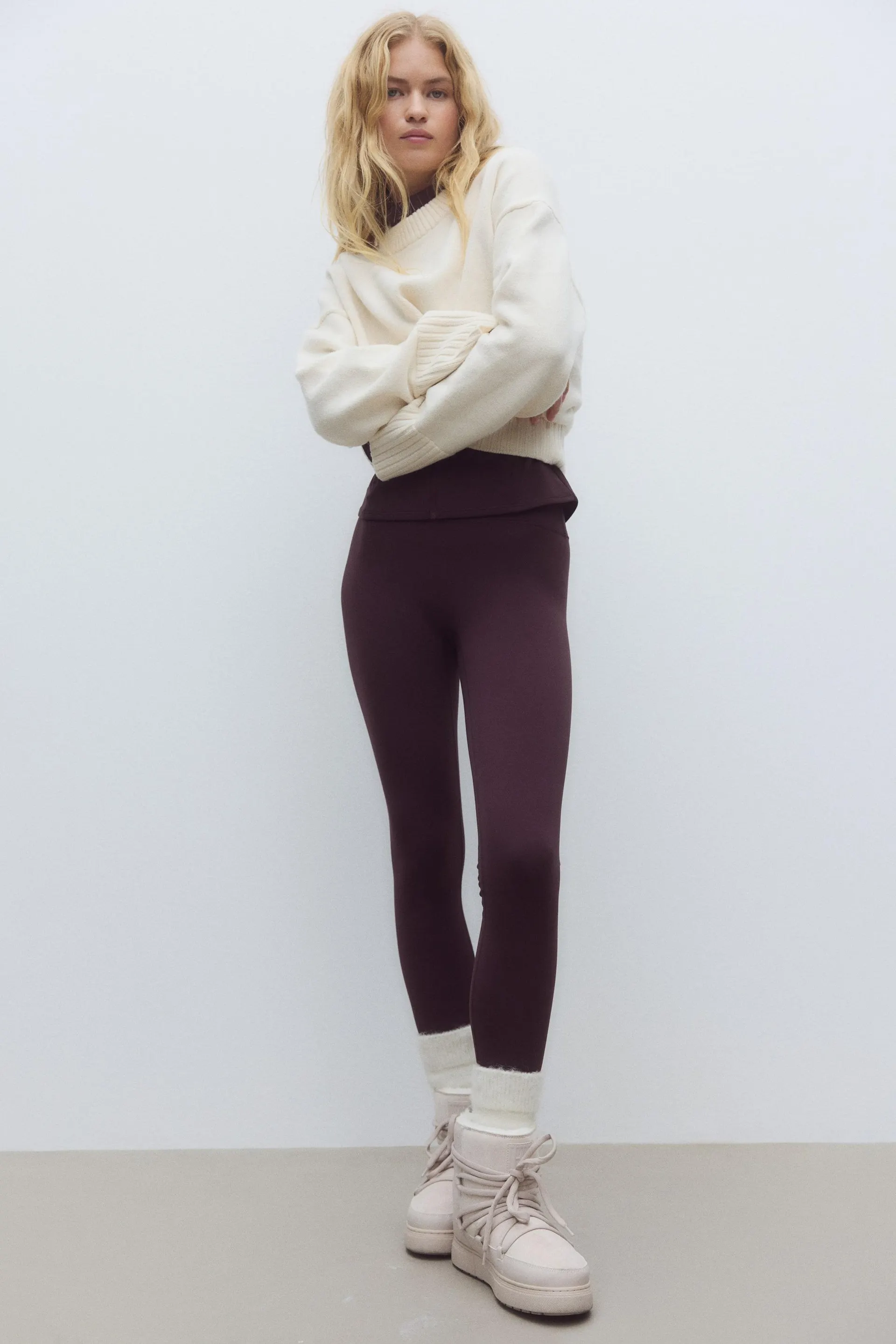 Sports fleece leggings with SoftMove™