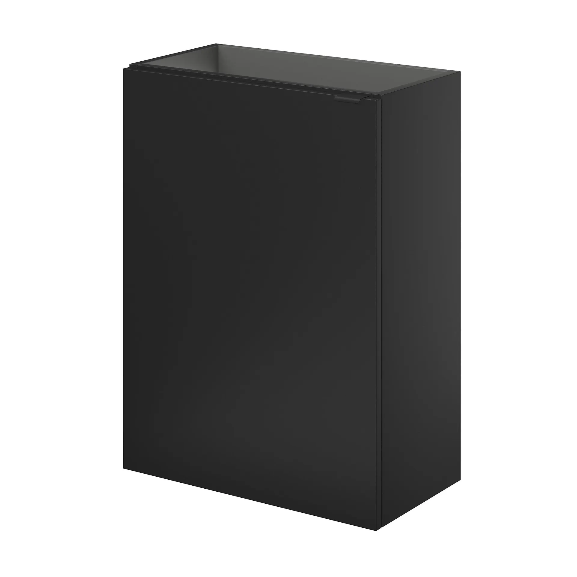 GoodHome Imandra Matt Black Single Wall-mounted Bathroom Cloakroom unit (H)55cm (W)44cm