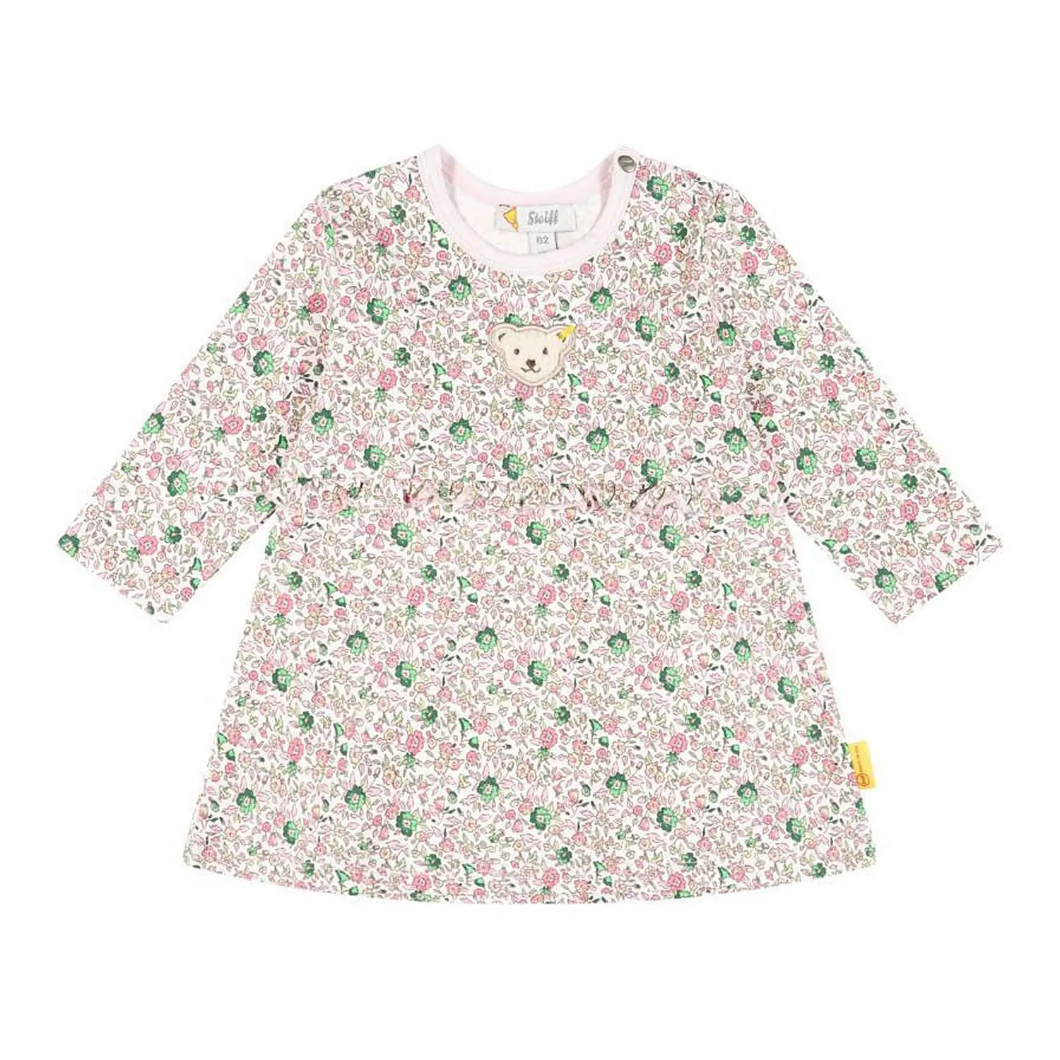 Floral Teddy Bear Ruffled Dress