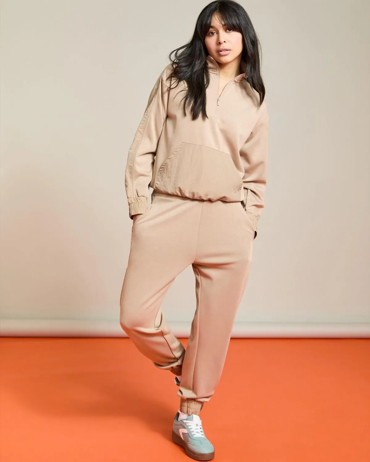 Helen Steele Biscuit Soft Touch Modal Cuff Leg Joggers