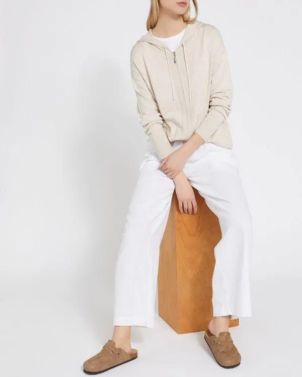 Zip-Through Knit Hoodie