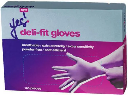 Deli Fit Glove Powder Free Blue Large