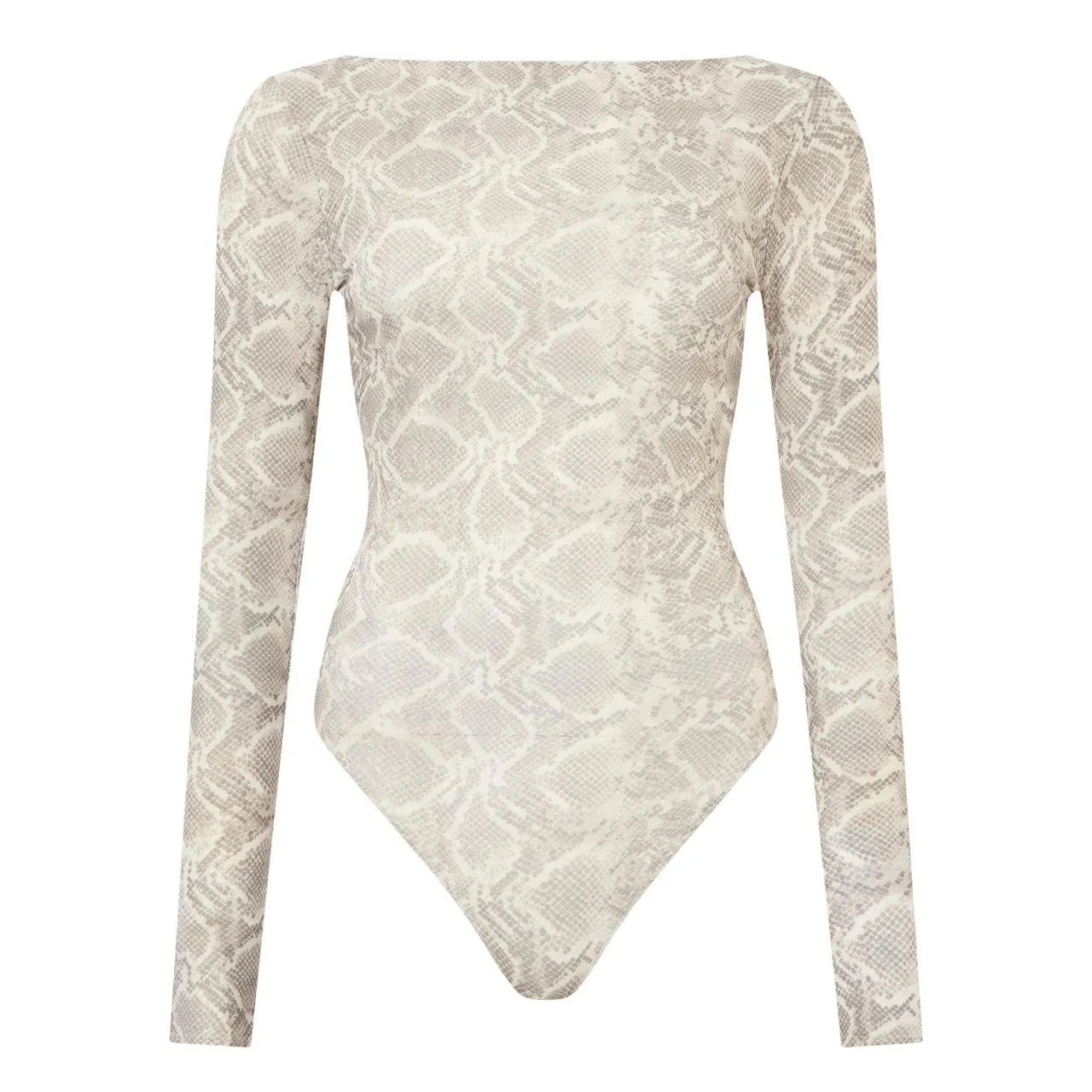 New in GOOD AMERICAN Snake Print Mesh Bodysuit €101.00