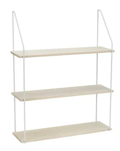 Wall shelf HEJLSMINDE 3 shelves white/natural