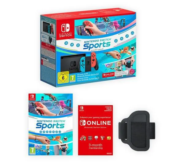 NINTENDO SWITCH Red & Blue with Nintendo Switch Sports & Nintendo Online