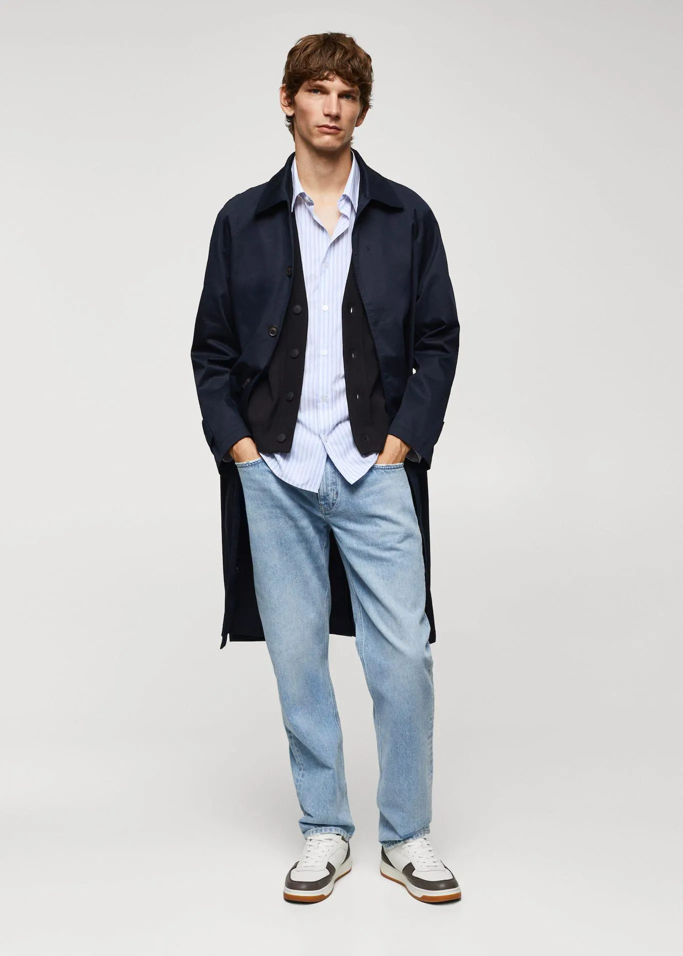 Oversize csíkos pamut ing