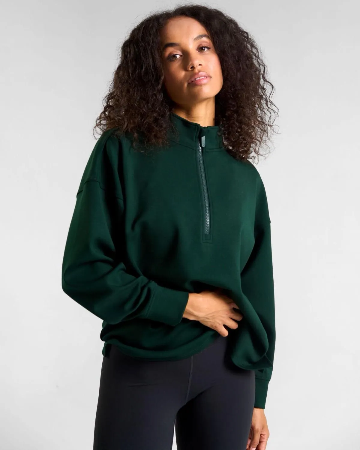 Powercut All Day Wear Half Zip Sweatshirt Heritage Green