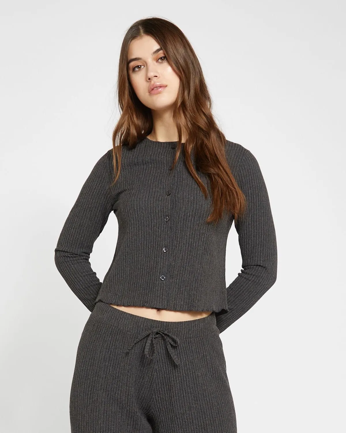 Savida Soft Textured Co-Ord Button Through Top