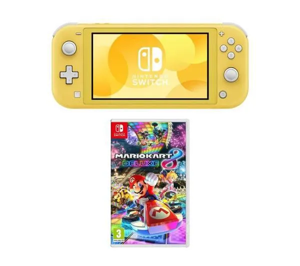 NINTENDO Switch Lite & Mario Kart 8 Deluxe Bundle - Yellow