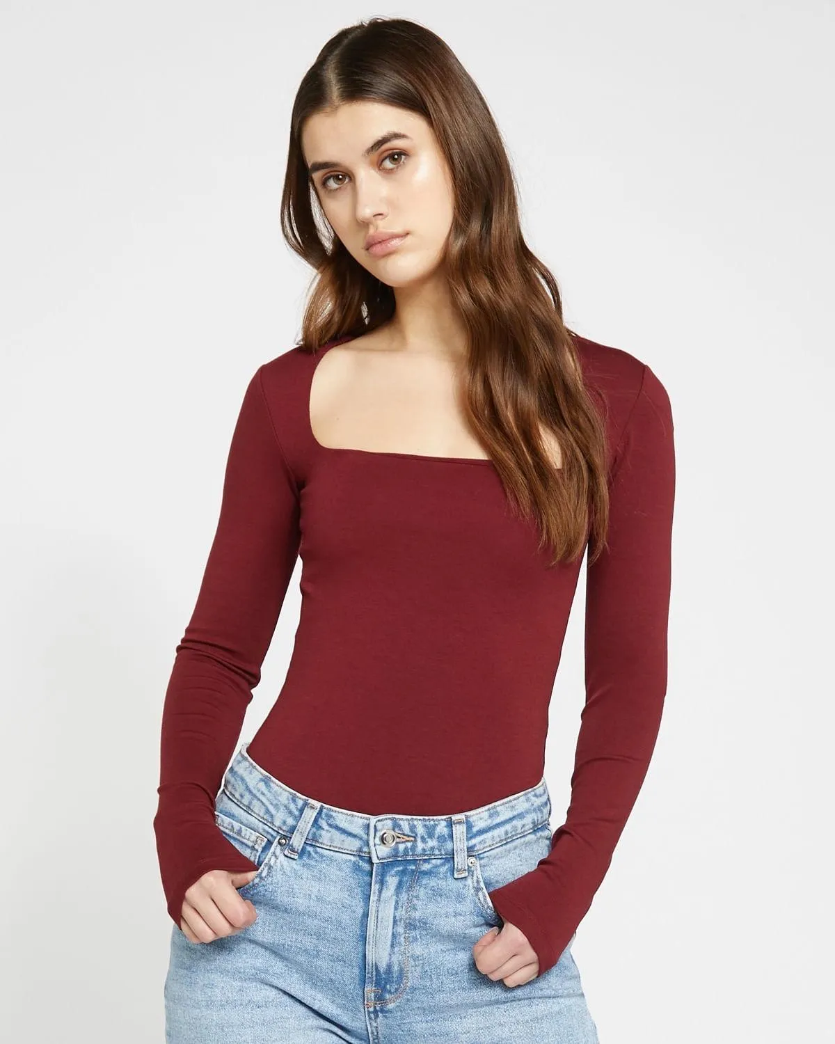 Savida Long-Sleeved Scoop Neck Top