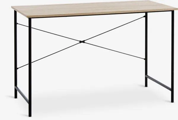 Desk VANDBORG 60x120 light oak colour/black