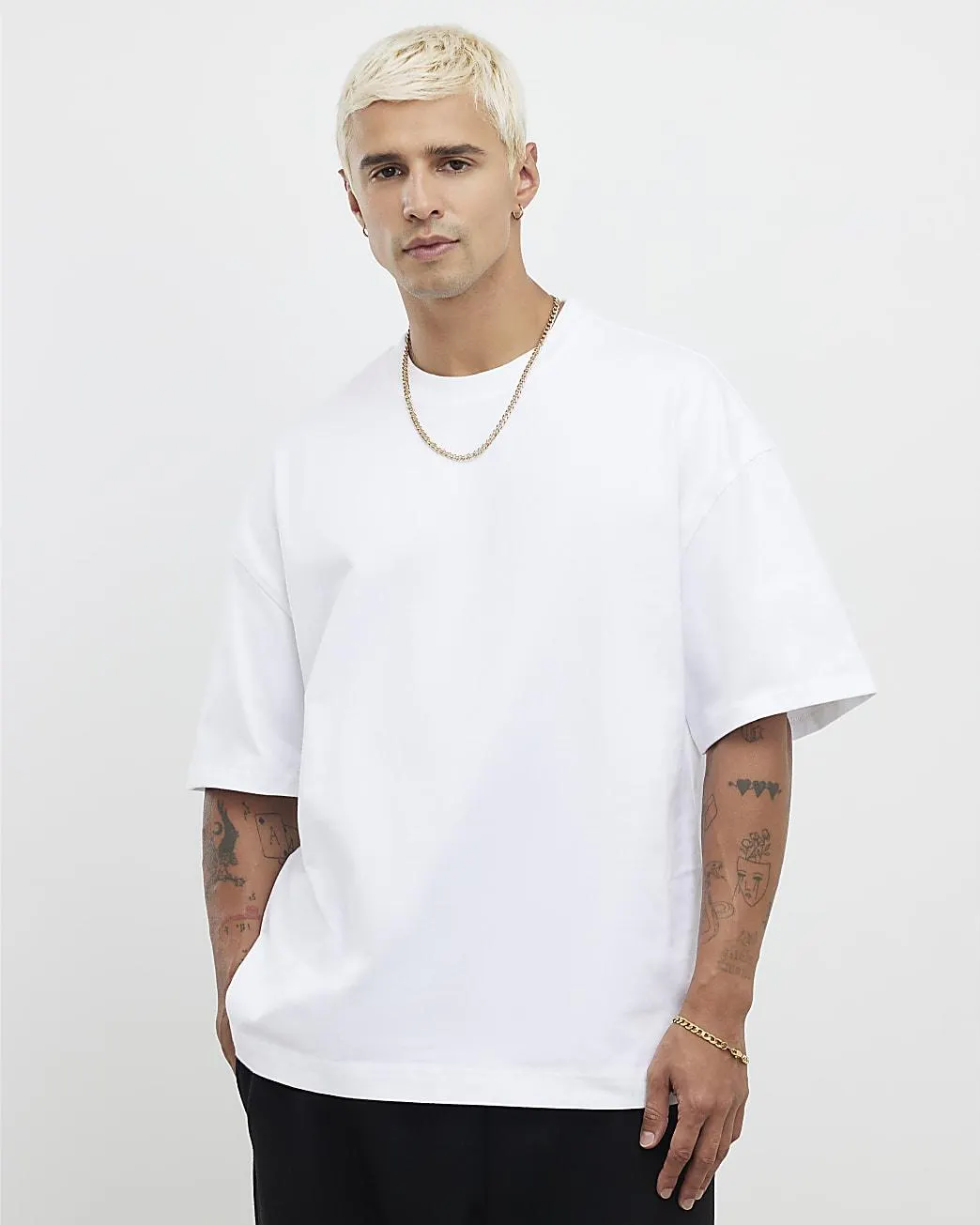 White Oversized Fit Pack Of 3 T-Shirts