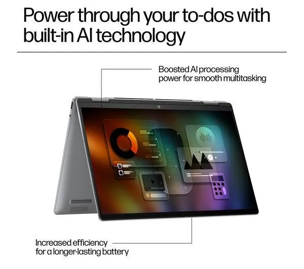 HP ENVY x360 14-fc0502na 14" 2 in 1 Laptop - Intel® Core™ Ultra 7, 1 TB SSD, Silver