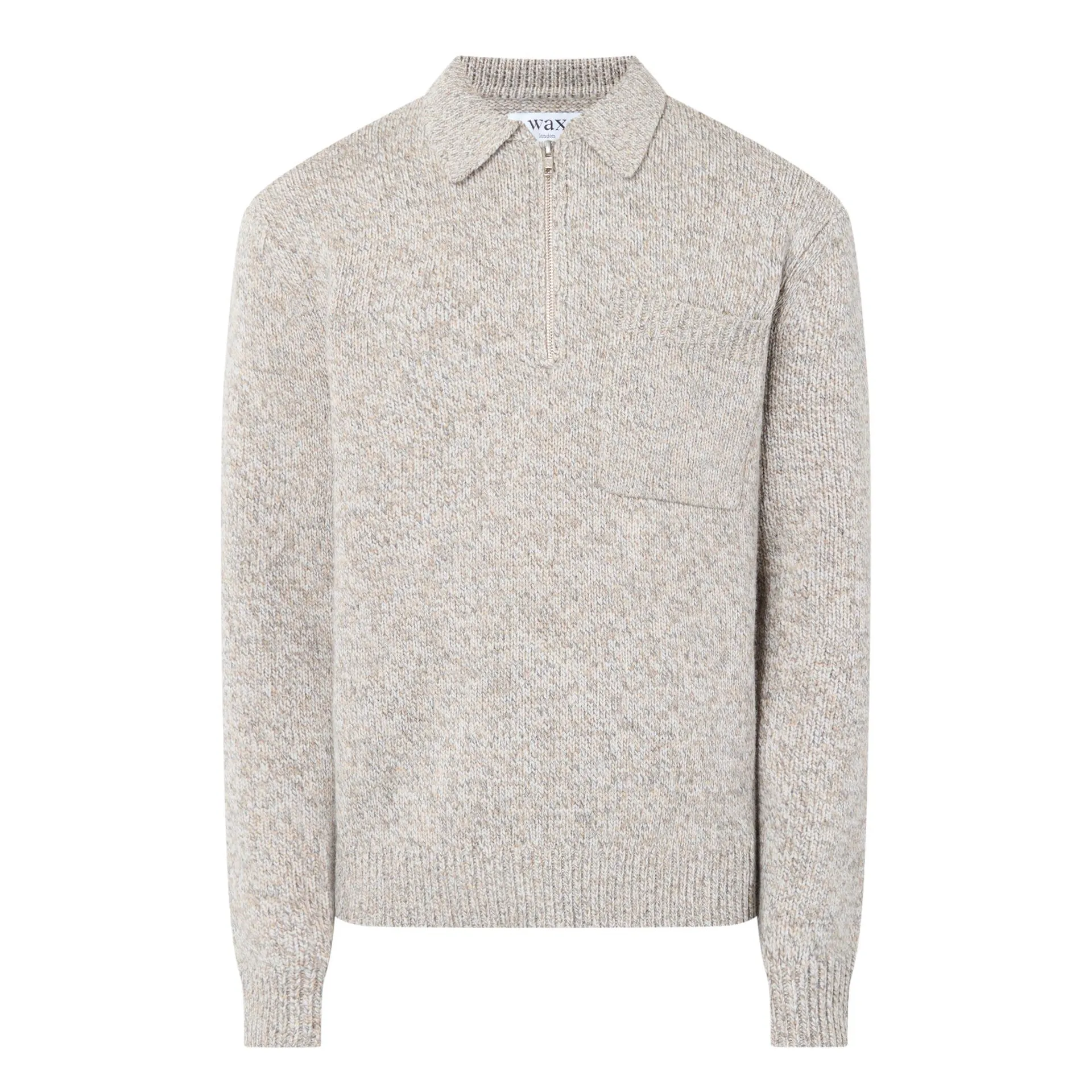 Alpha Plain Stitch Zip Polo