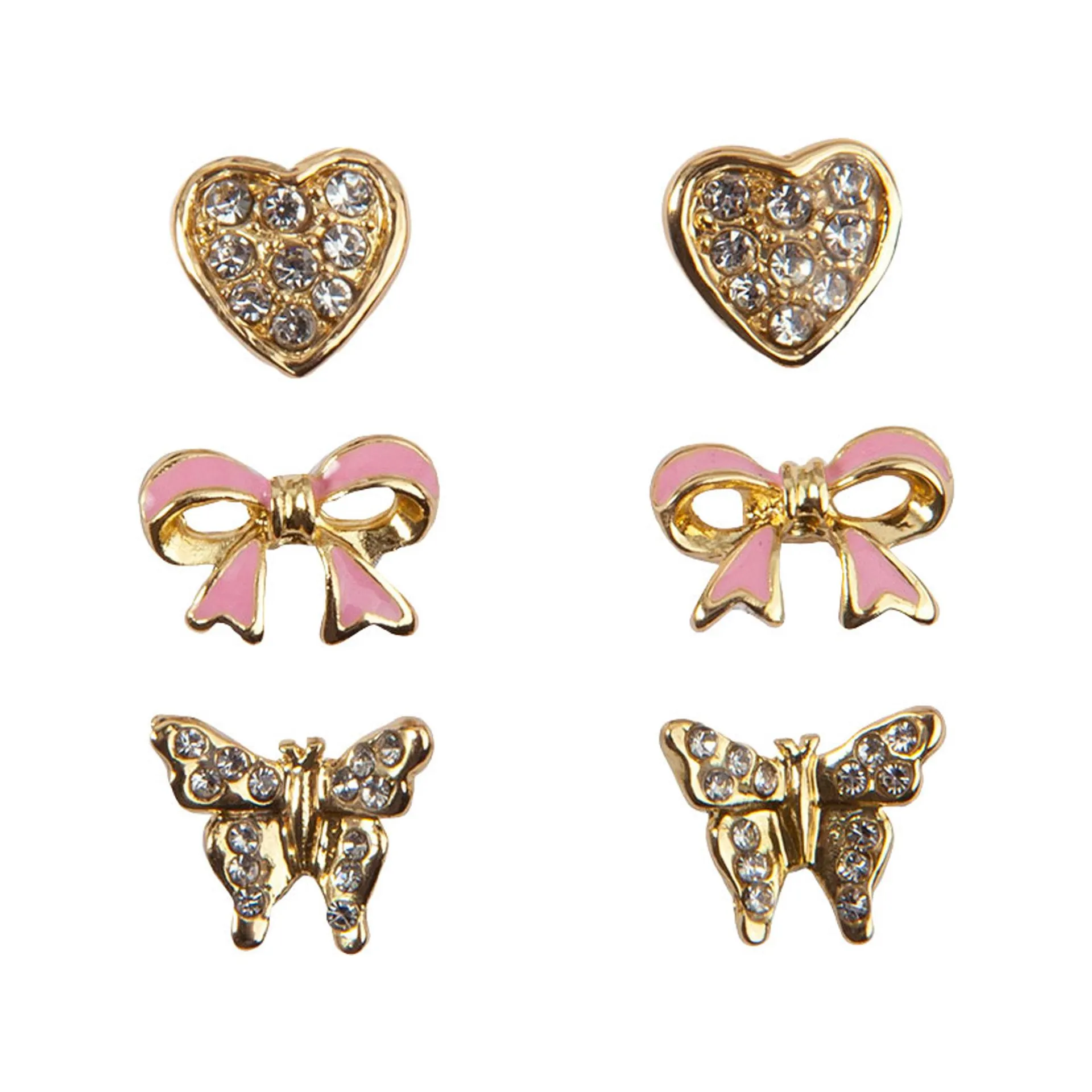 Boutique Dazzle Studded Earrings Set of Three