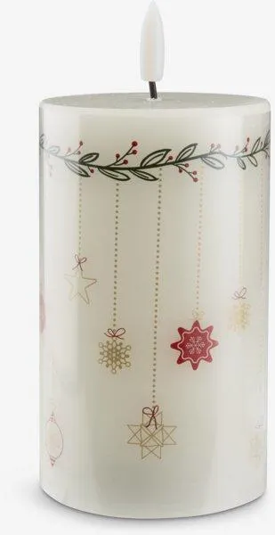 LED candle VILE D8xH13cm white