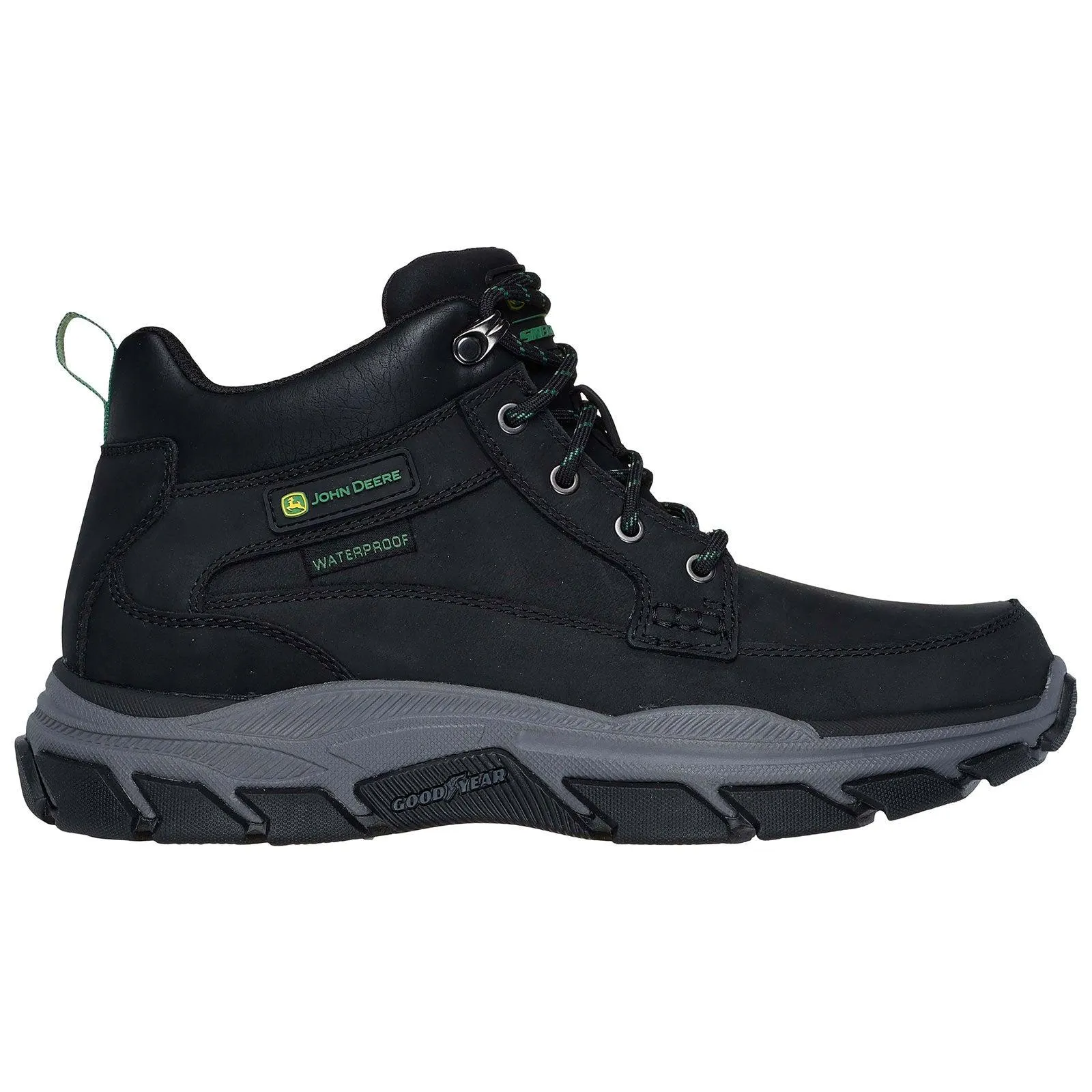 Skechers Respected Landin Mens John Deere Waterproof Mid Top Shoes