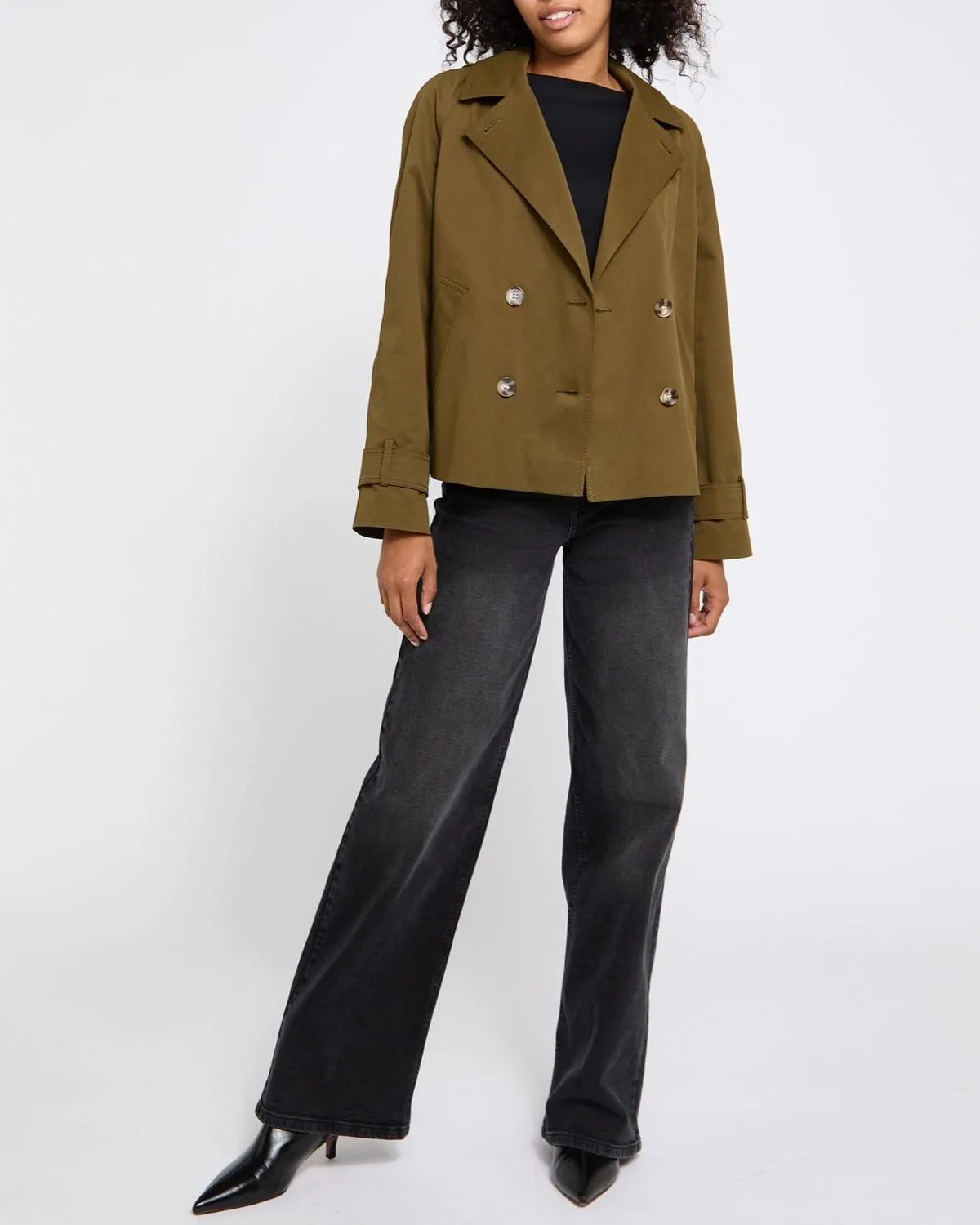 Short Hooded Trench Coat