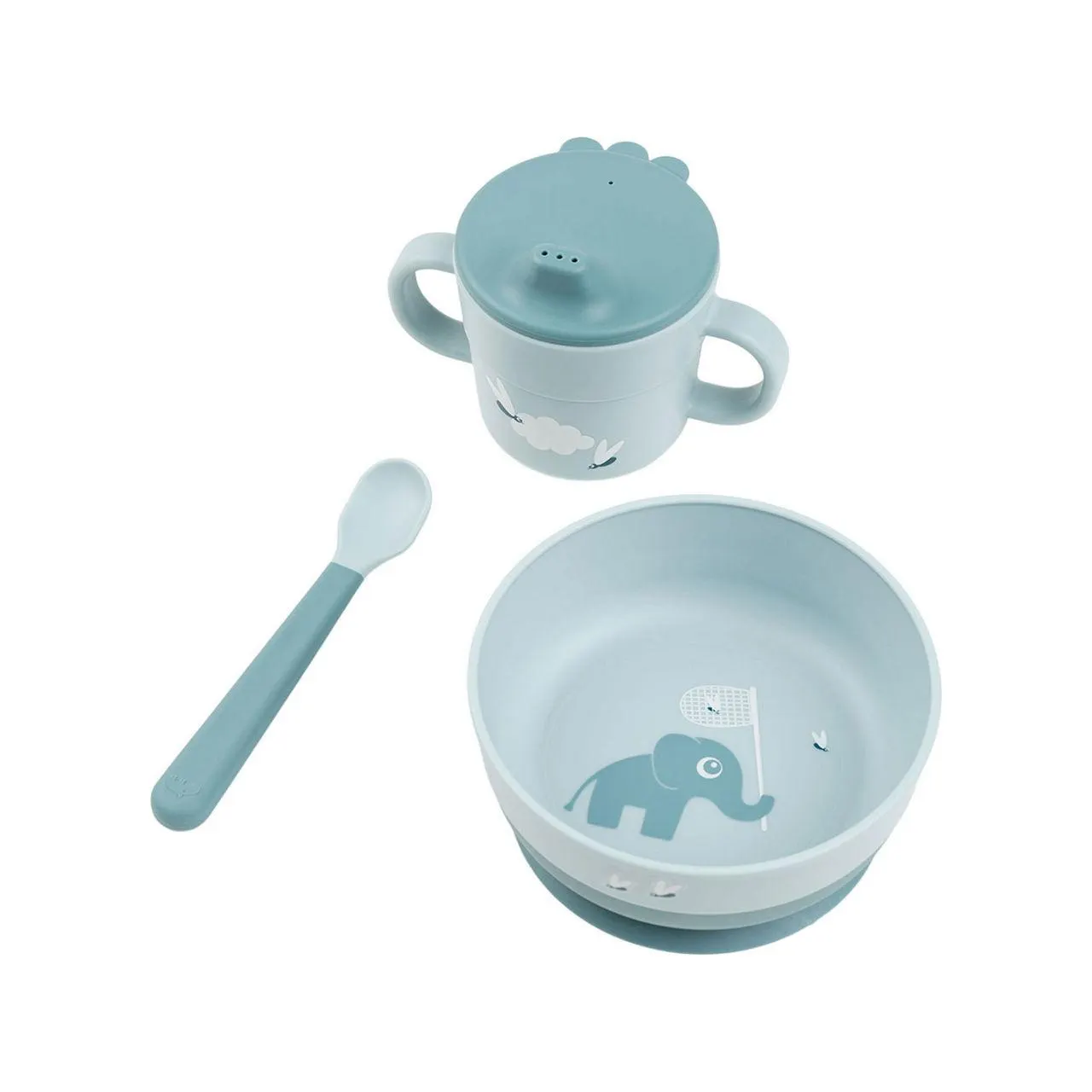 Elphee Blue Three-Piece Foodie First Meal Set