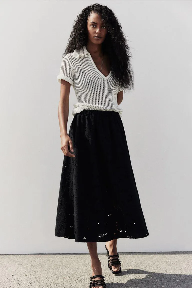 Broderie anglaise skirt