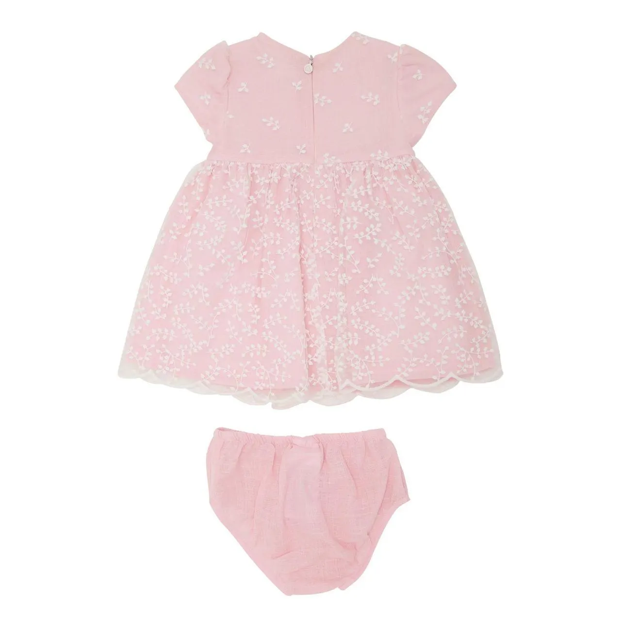 Floral Lace Dress & Bloomers Two-Piece Set