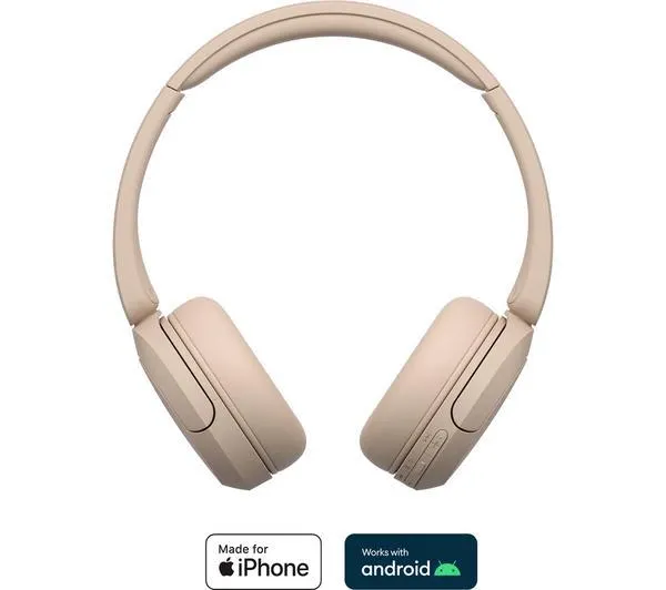 SONY WH-CH520C Wireless Bluetooth Noise-Cancelling Headphones - Beige