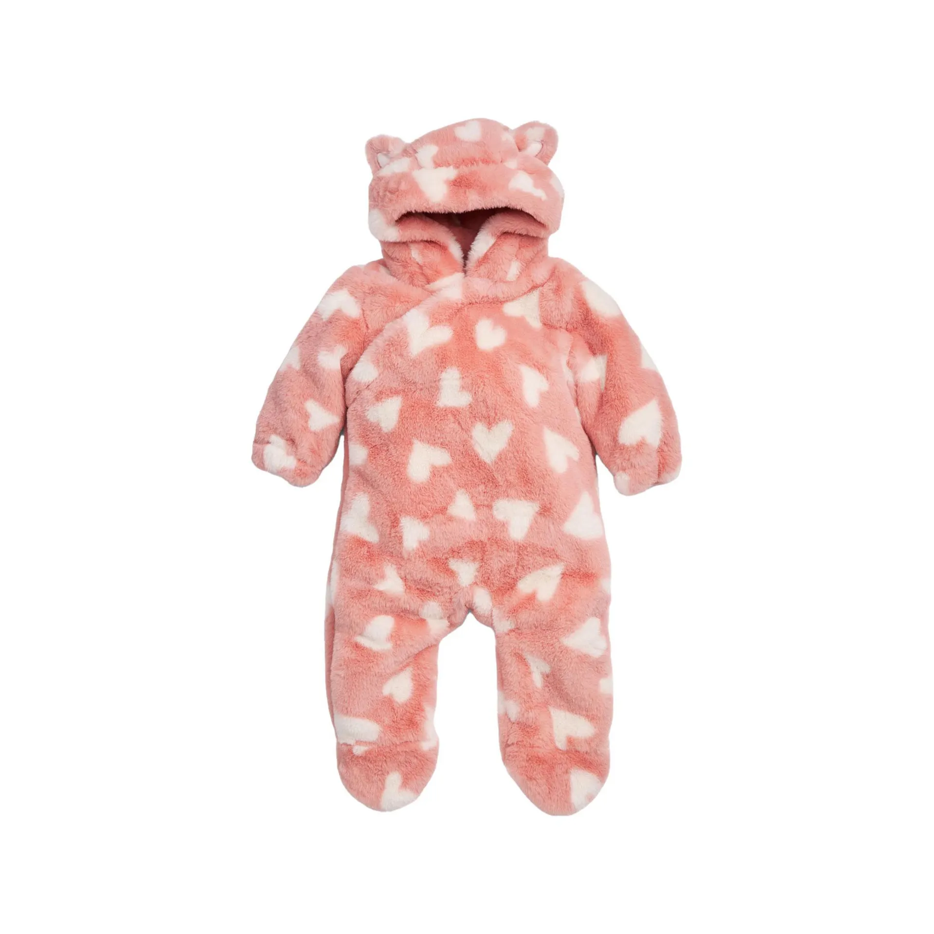 Cat Heart Faux Fur Pramsuit