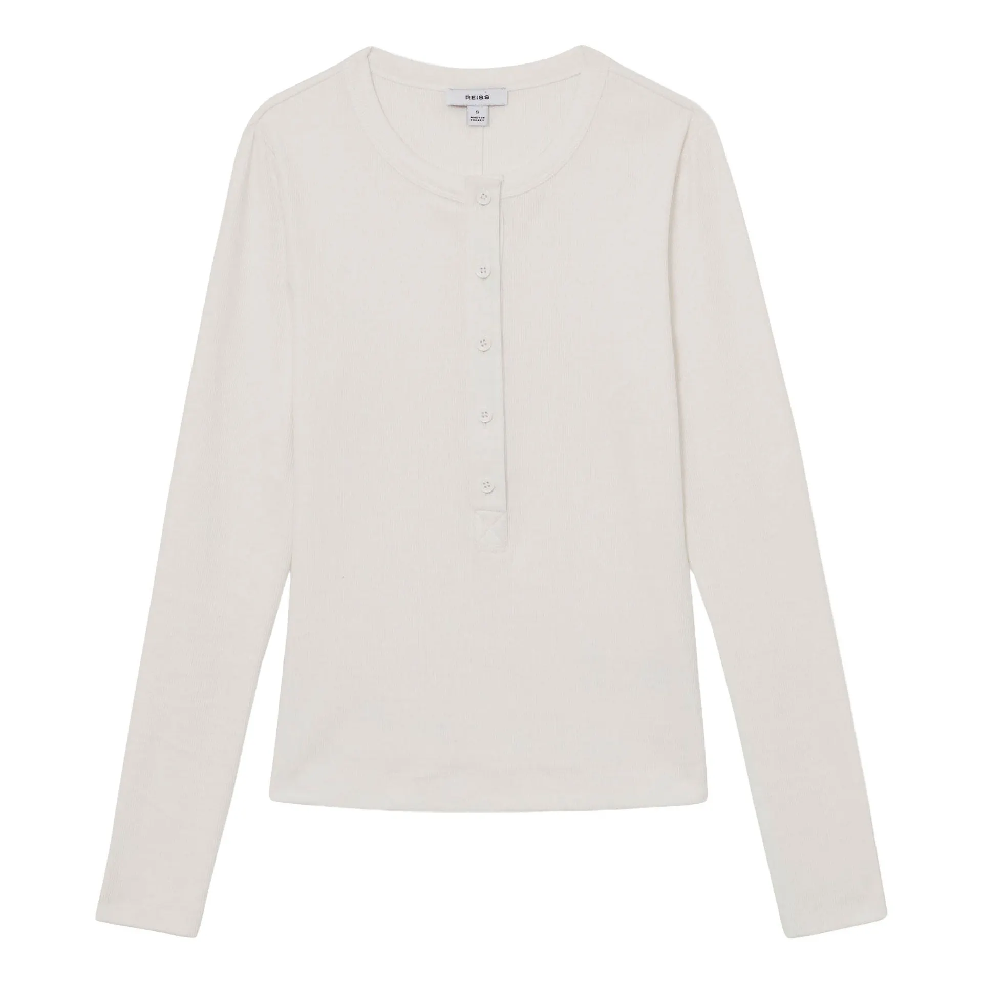 Rina Button Front Ribbed Top